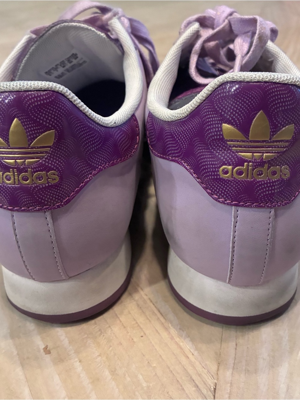 adidas Women’s Light Lavender and Deep Purple Samoa Sneakers - Picture 8 of 10